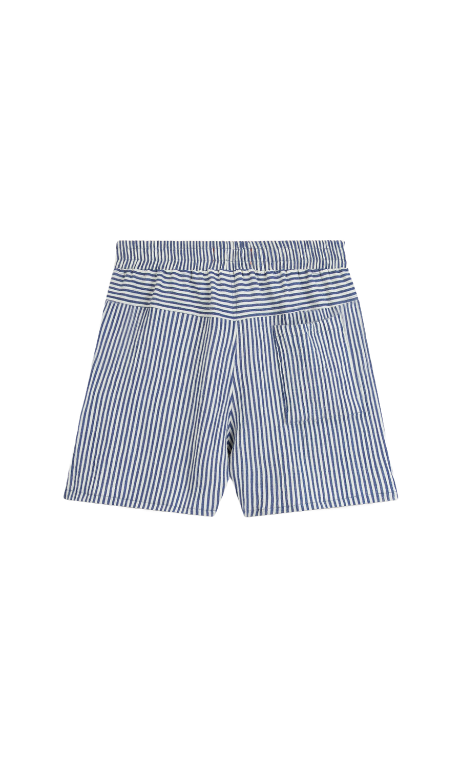 Blue Crinkle Striped Short