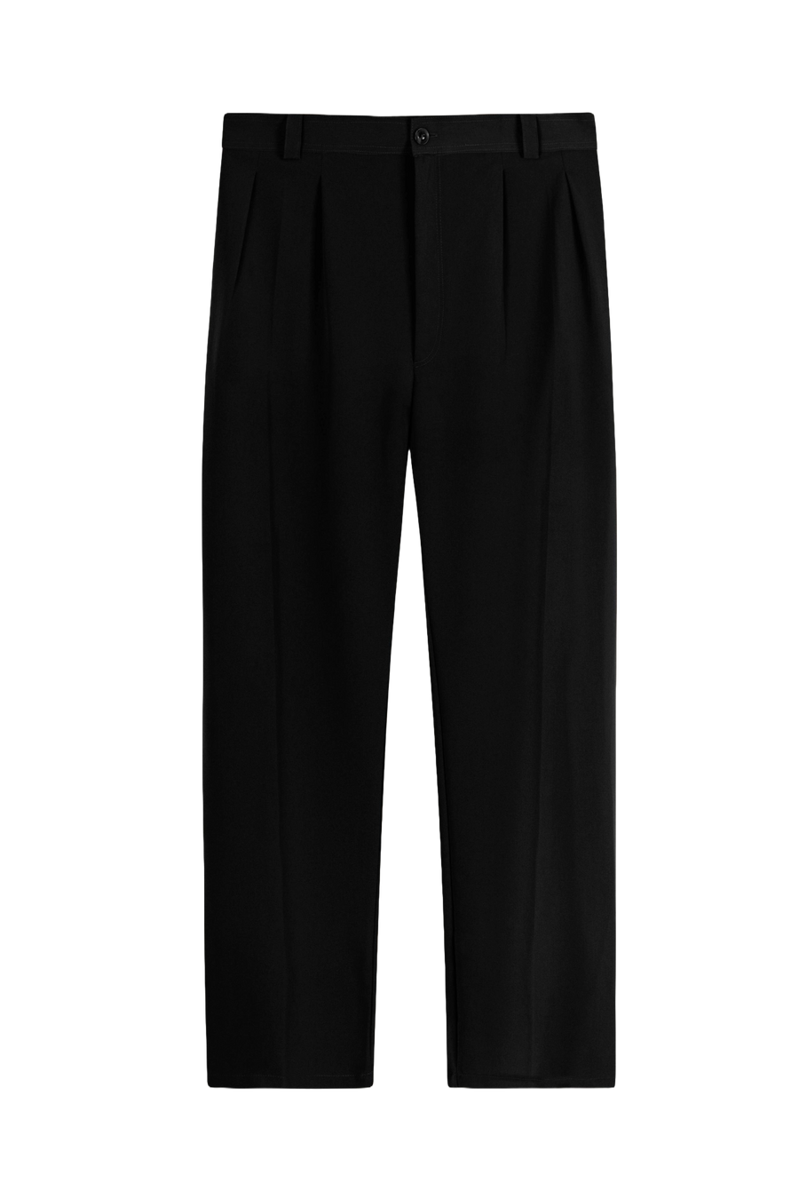 Black Pleated Relaxed Pants