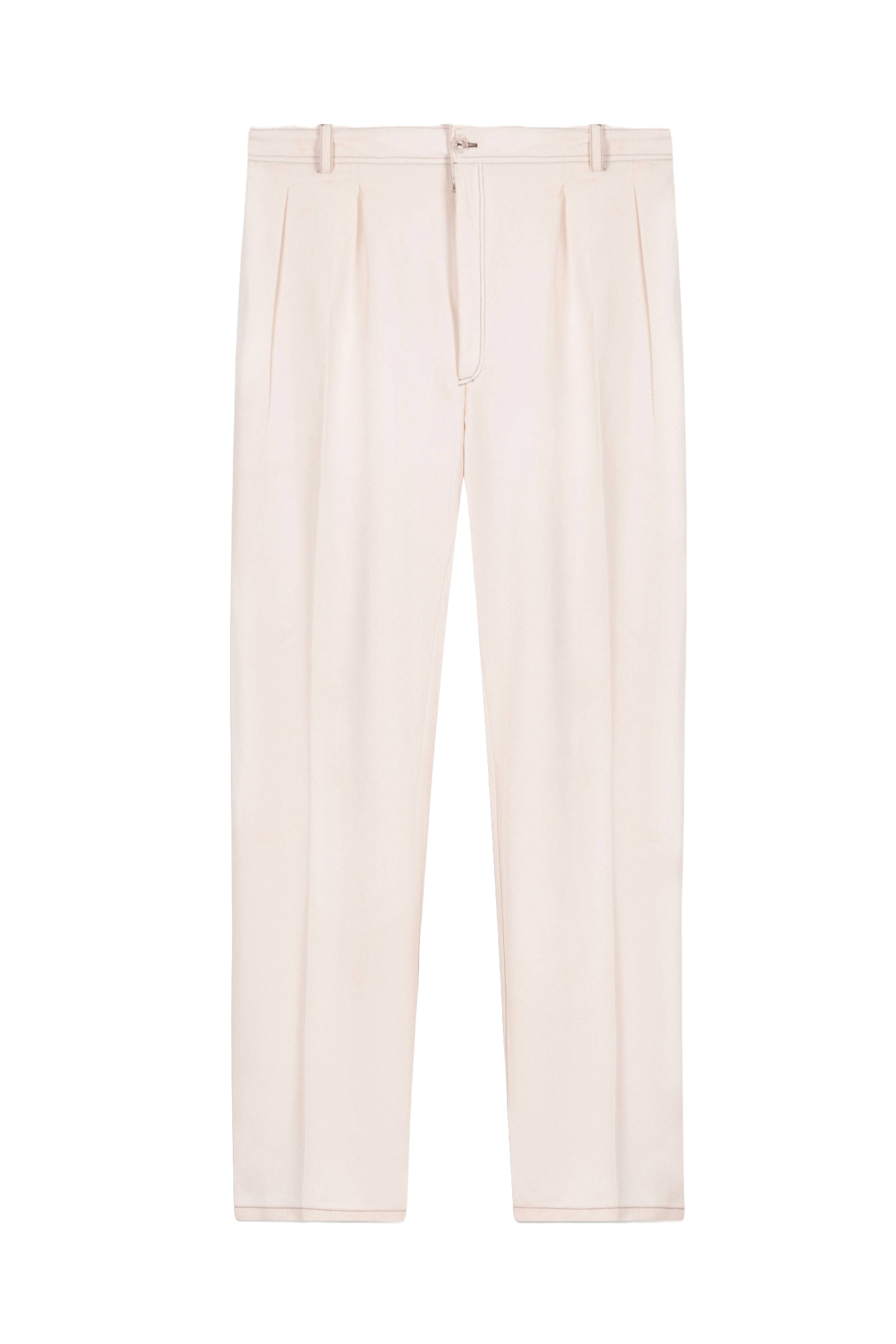 Off-White Pleated Relaxed Pants