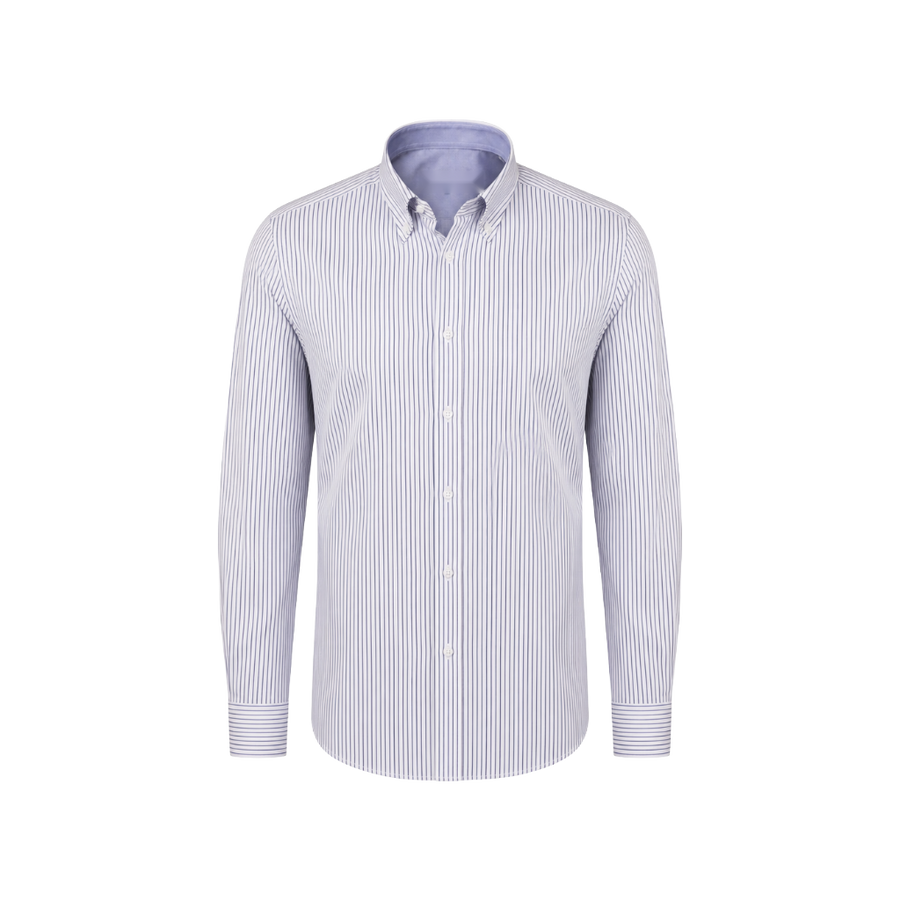 Navy Pinstripe Shirt