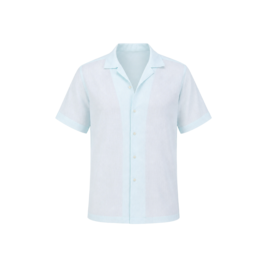 Mint Green Linen Shirt - Half Sleeve