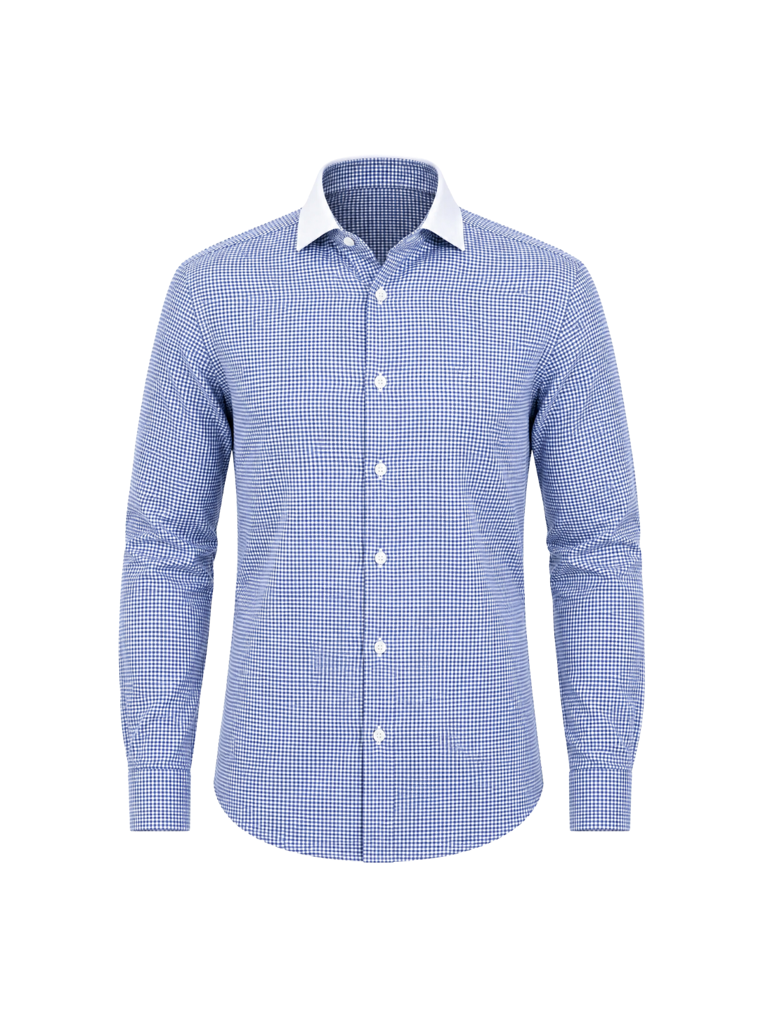 Houndstooth White Collar Shirt