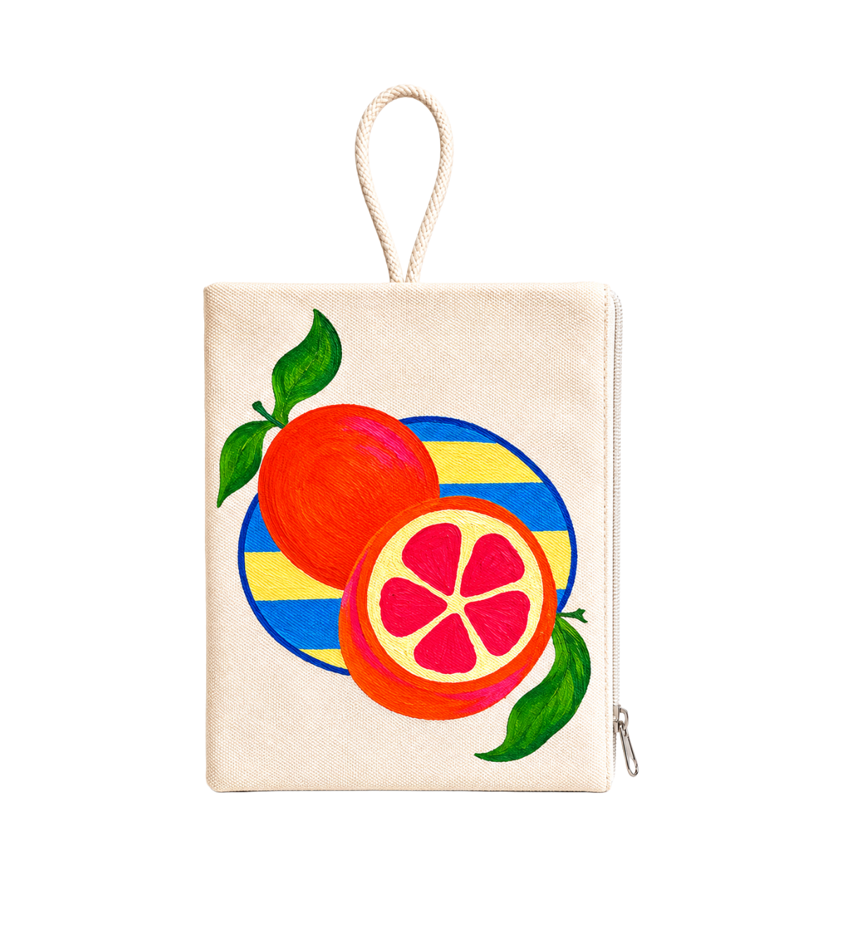 Orange Stripe Pouch