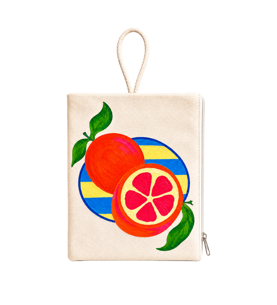 Orange Stripe Pouch