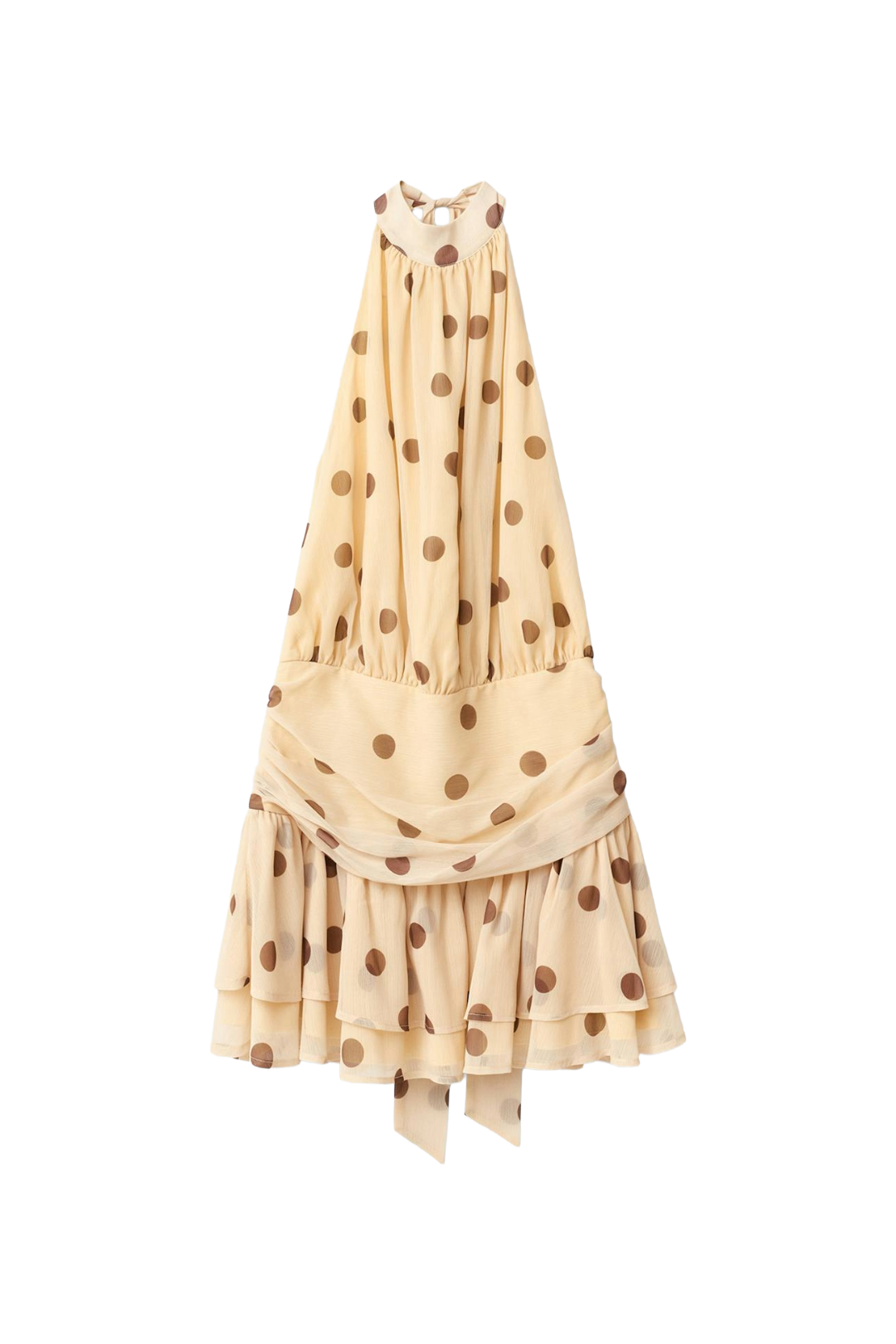 Dotted Halterneck Mini Dress
