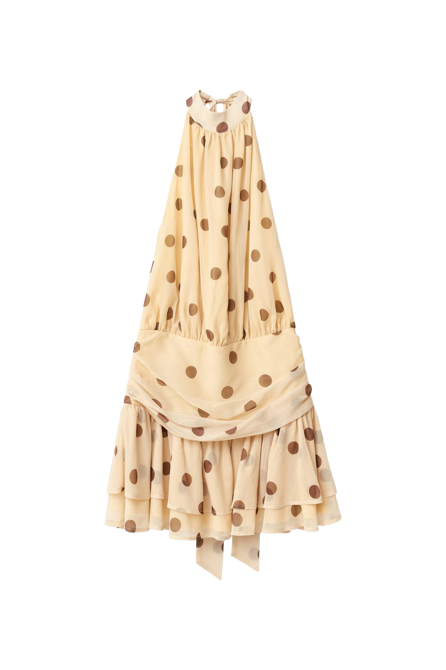 Dotted Halterneck Mini Dress