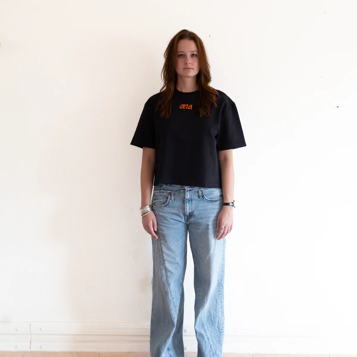Boxy Cropped Tee - Black - image 1
