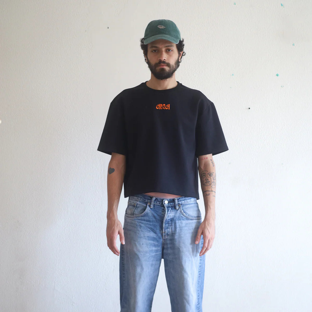 Boxy Cropped Tee - Black - image 2
