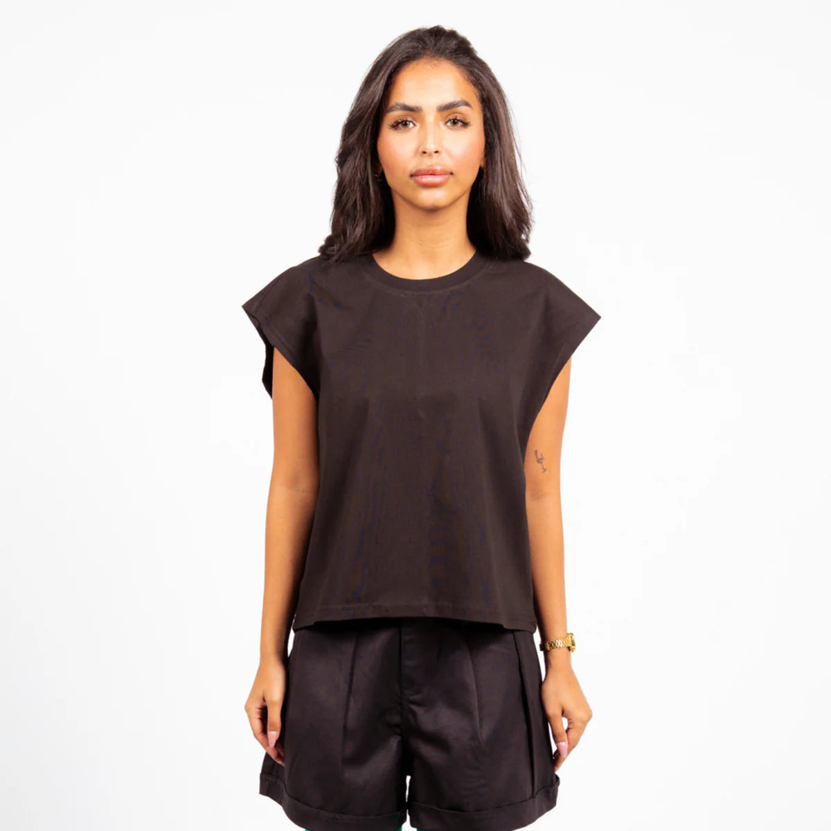 Boxy Tank Top - Black - image 1
