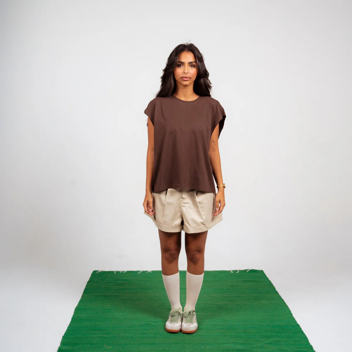 Boxy Tank Top - Brown - image 2