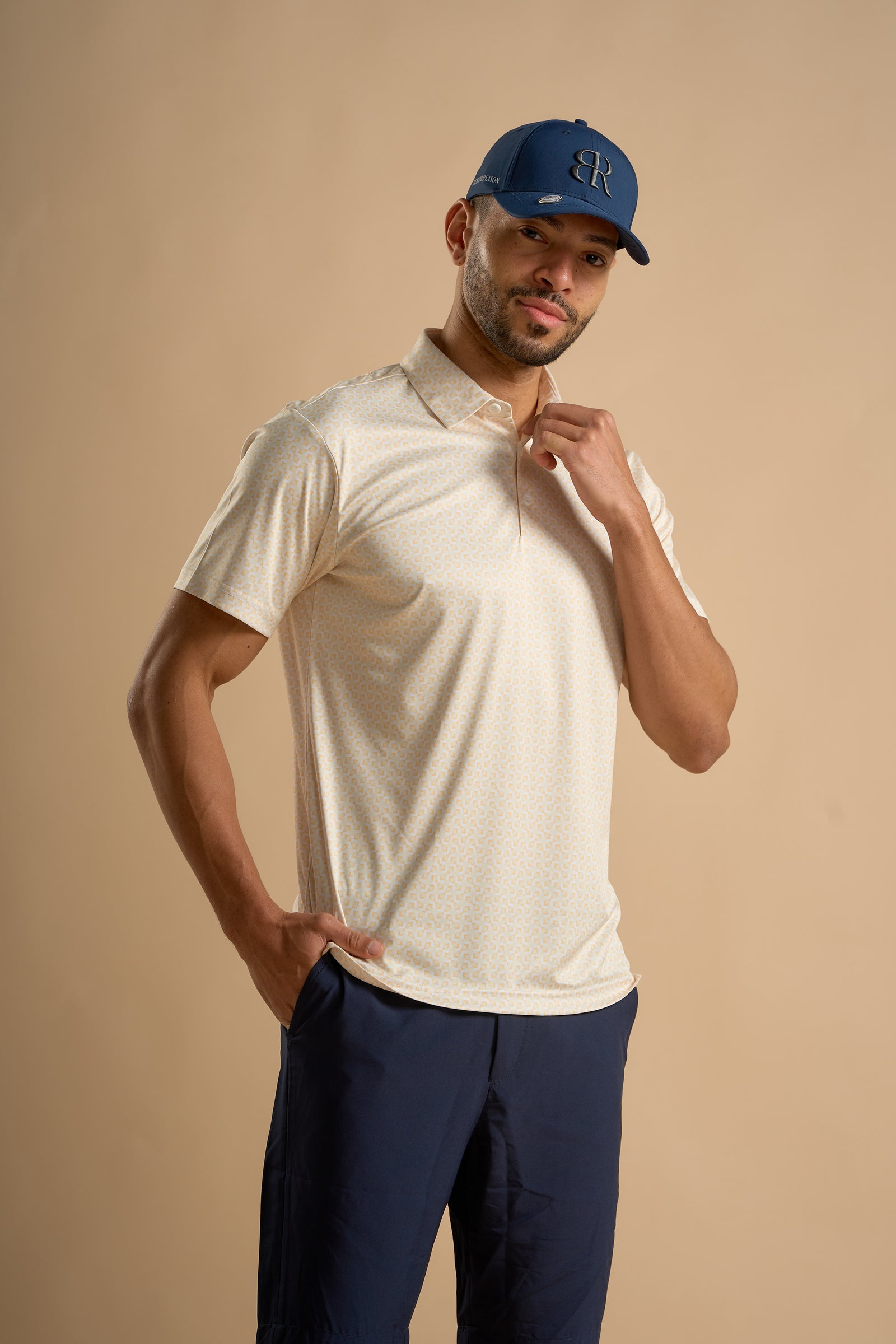Eagle Fabric Collar Polo - Amber Yellow - image 1