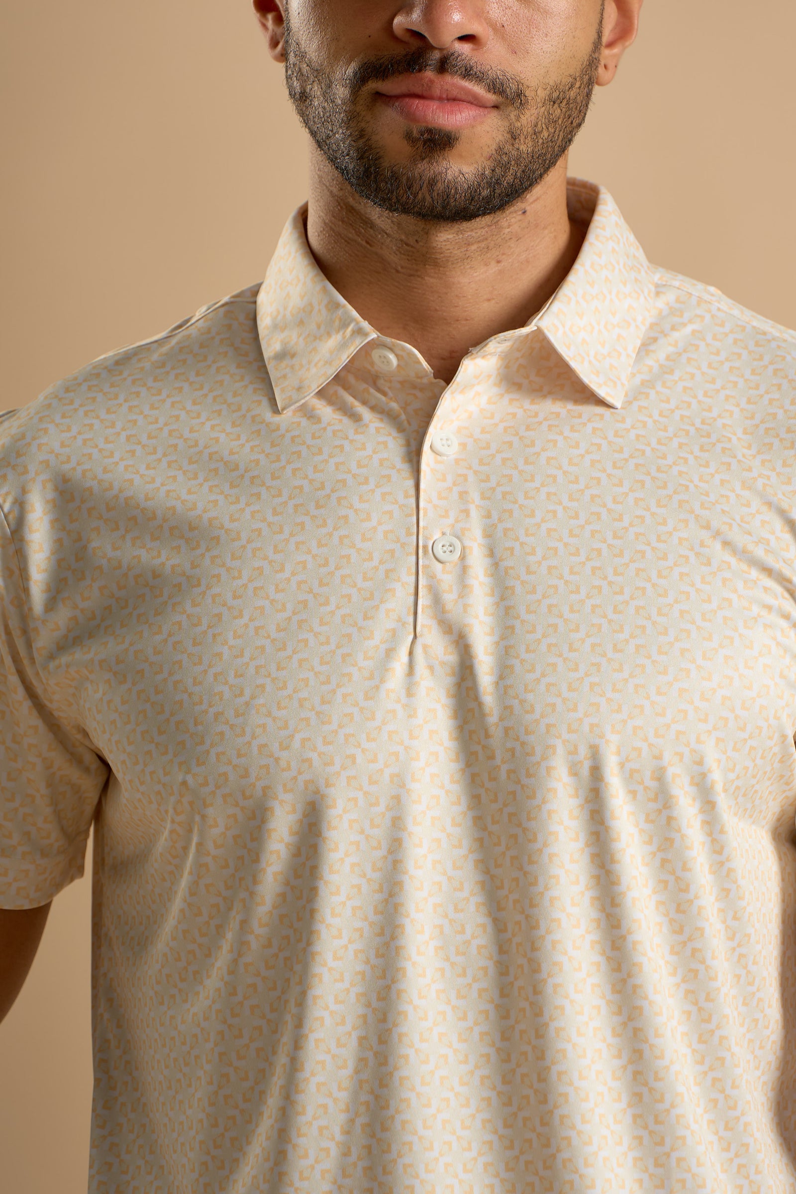 Eagle Fabric Collar Polo - Amber Yellow - image 4