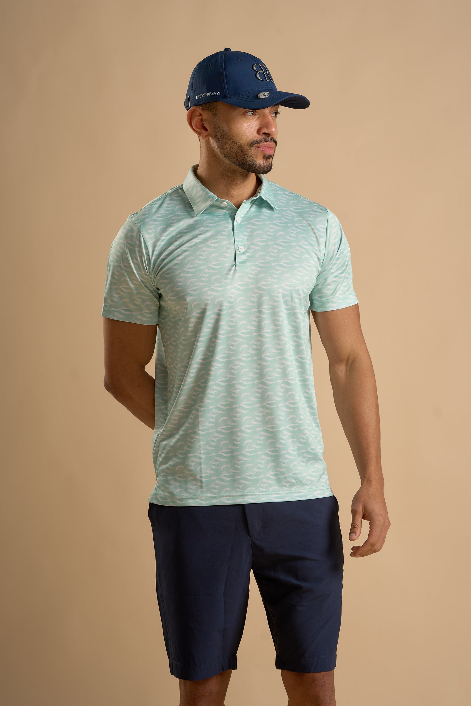 Eagle Fabric Collar Polo - Current Mint - image 2