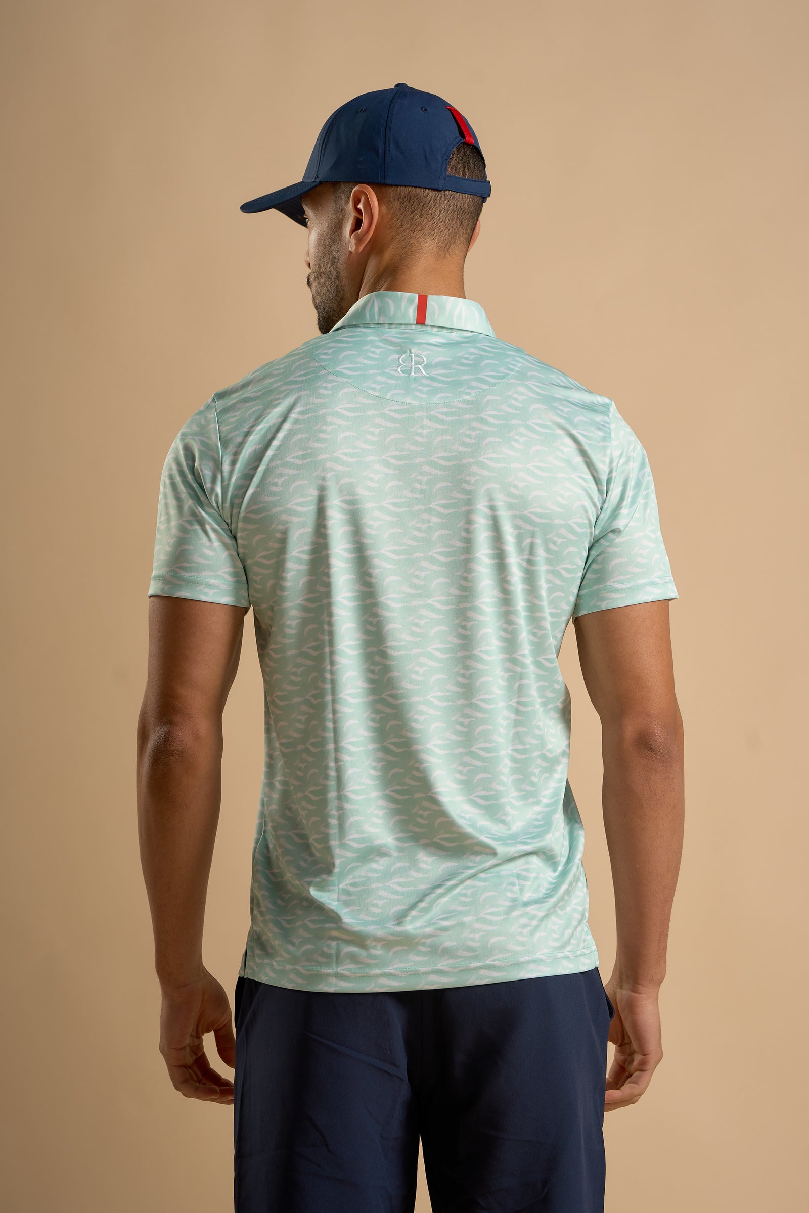 Eagle Fabric Collar Polo - Current Mint - image 3