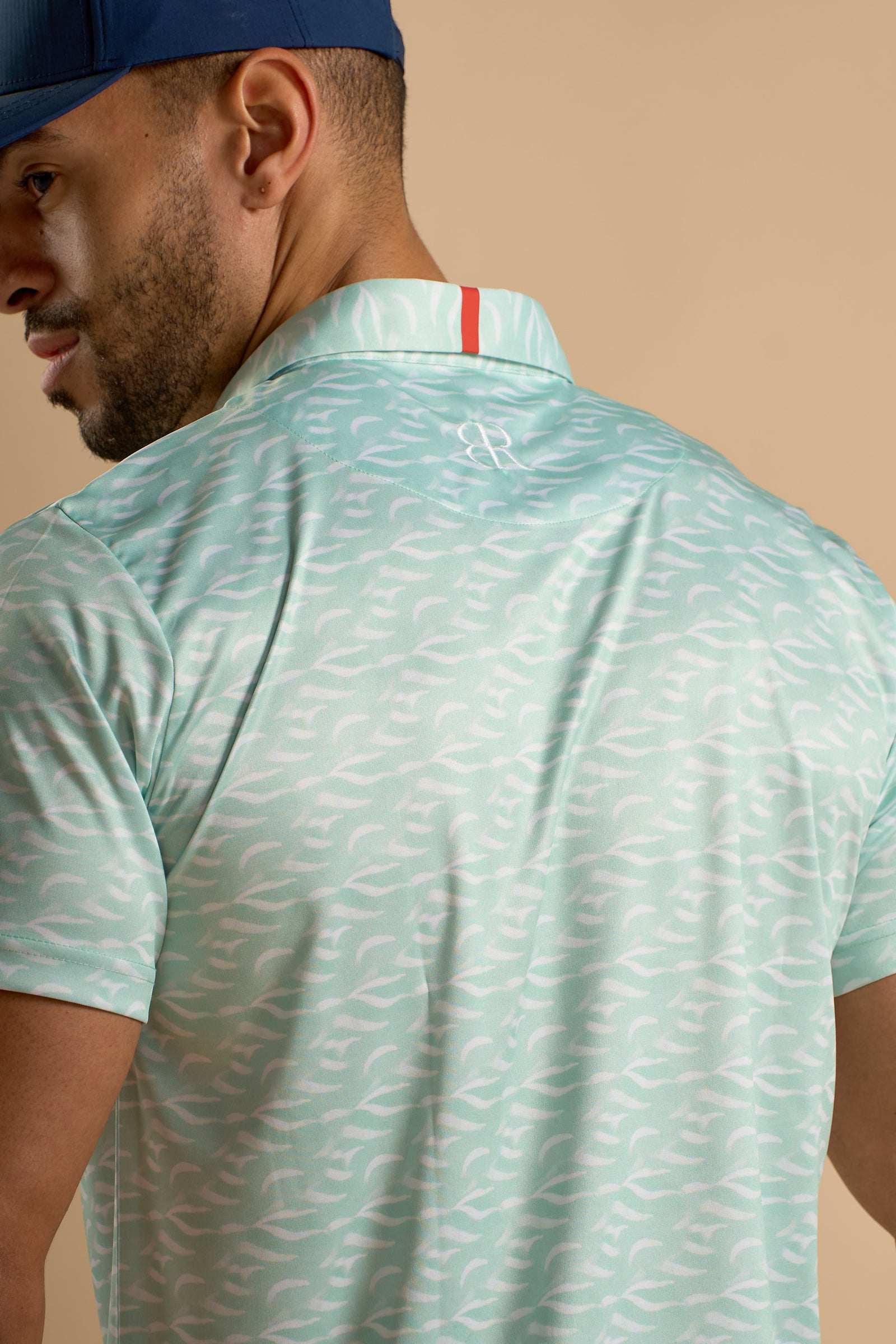 Eagle Fabric Collar Polo - Current Mint - image 4