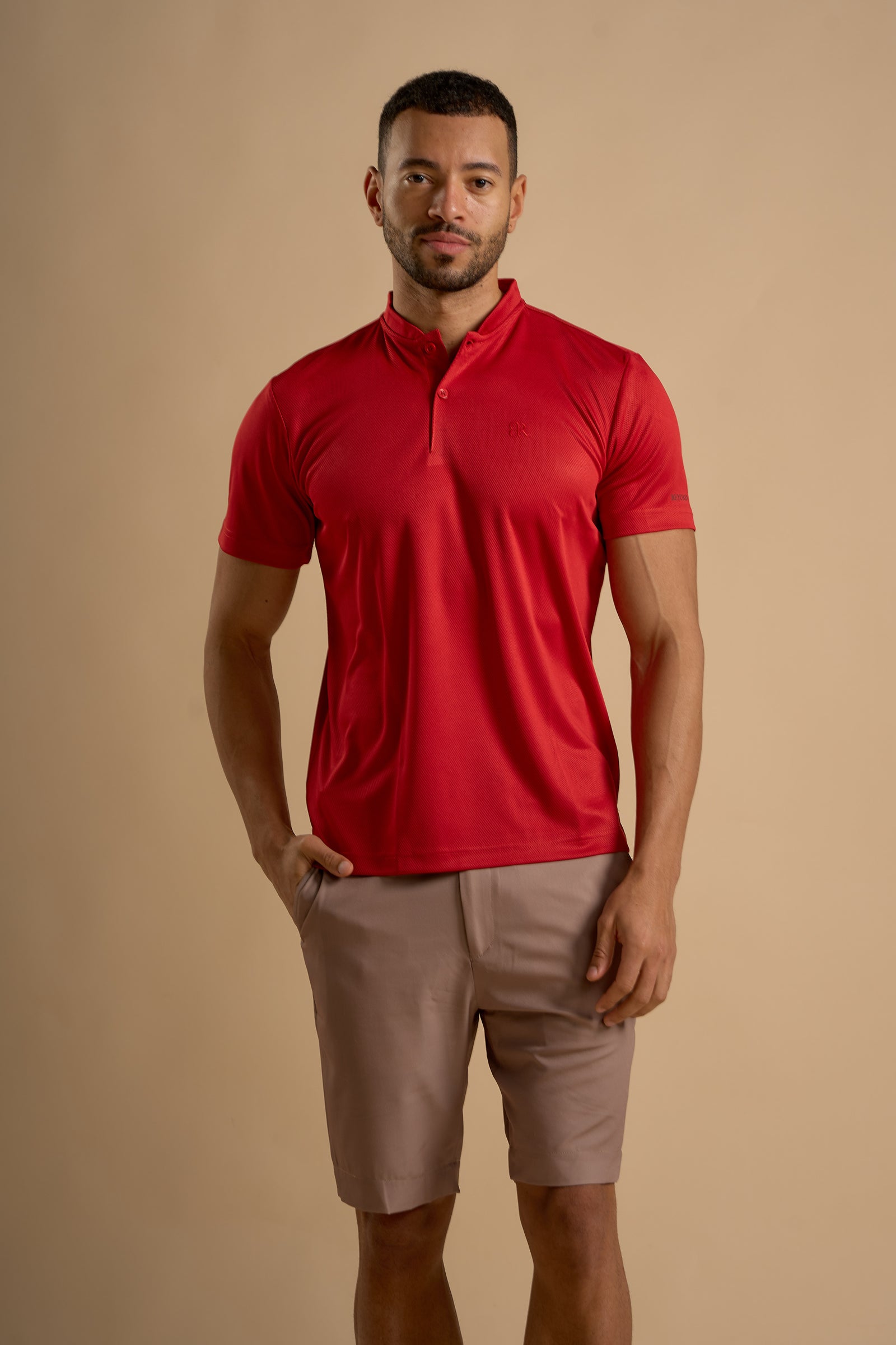Par Polo - Chinese Collar - Red - image 3