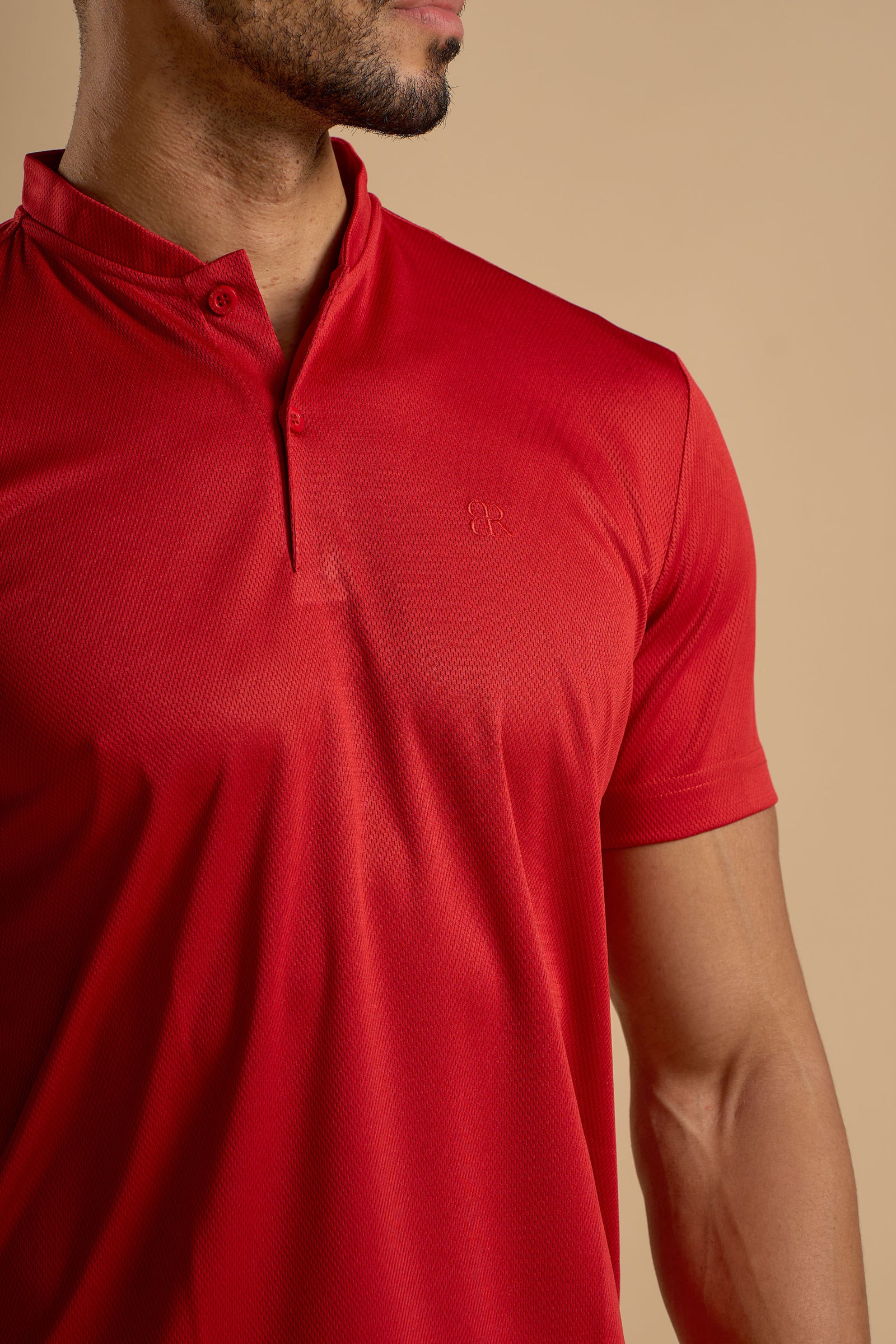 Par Polo - Chinese Collar - Red - image 4