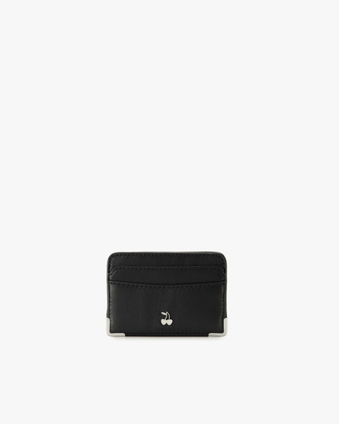 Rose Leather Cardholder Black - Black - image 6