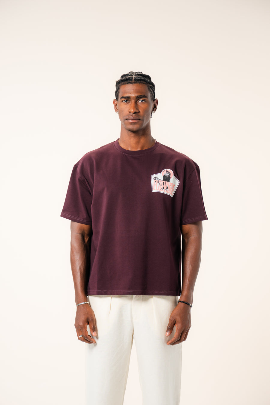 Eagle Logo Tee - Burgundy - image 1