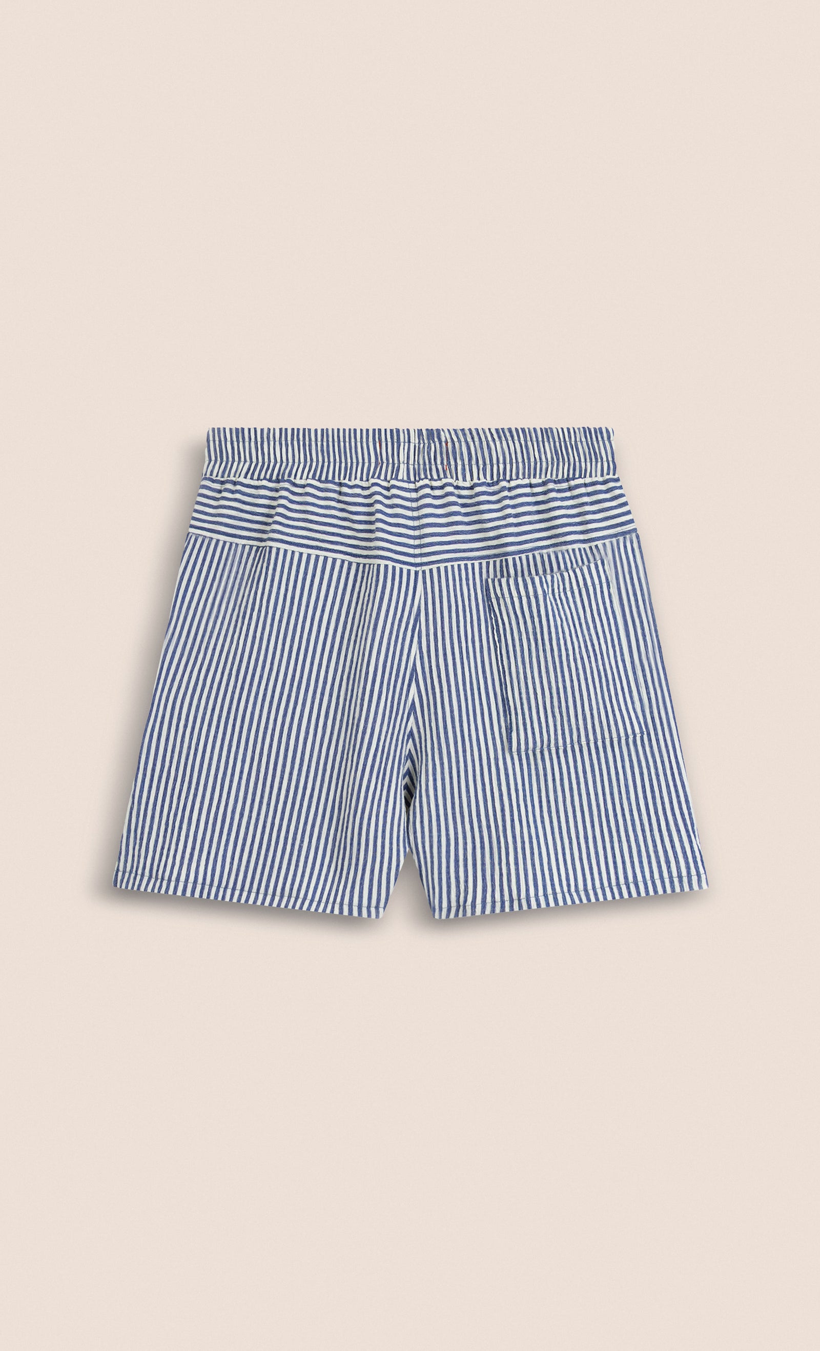 Blue Crinkle Striped Short - Blue - image 1