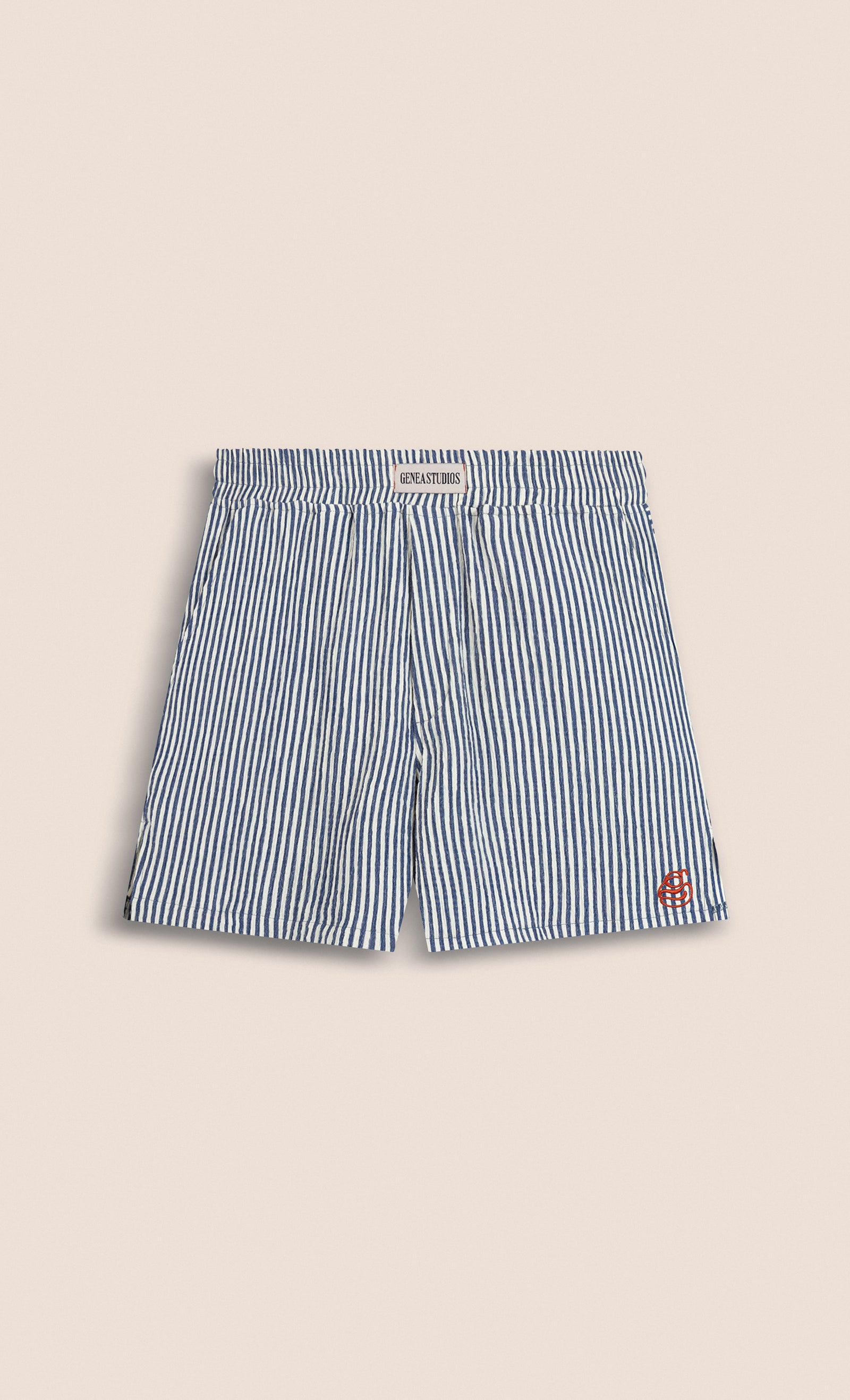 Blue Crinkle Striped Short - Blue - image 2