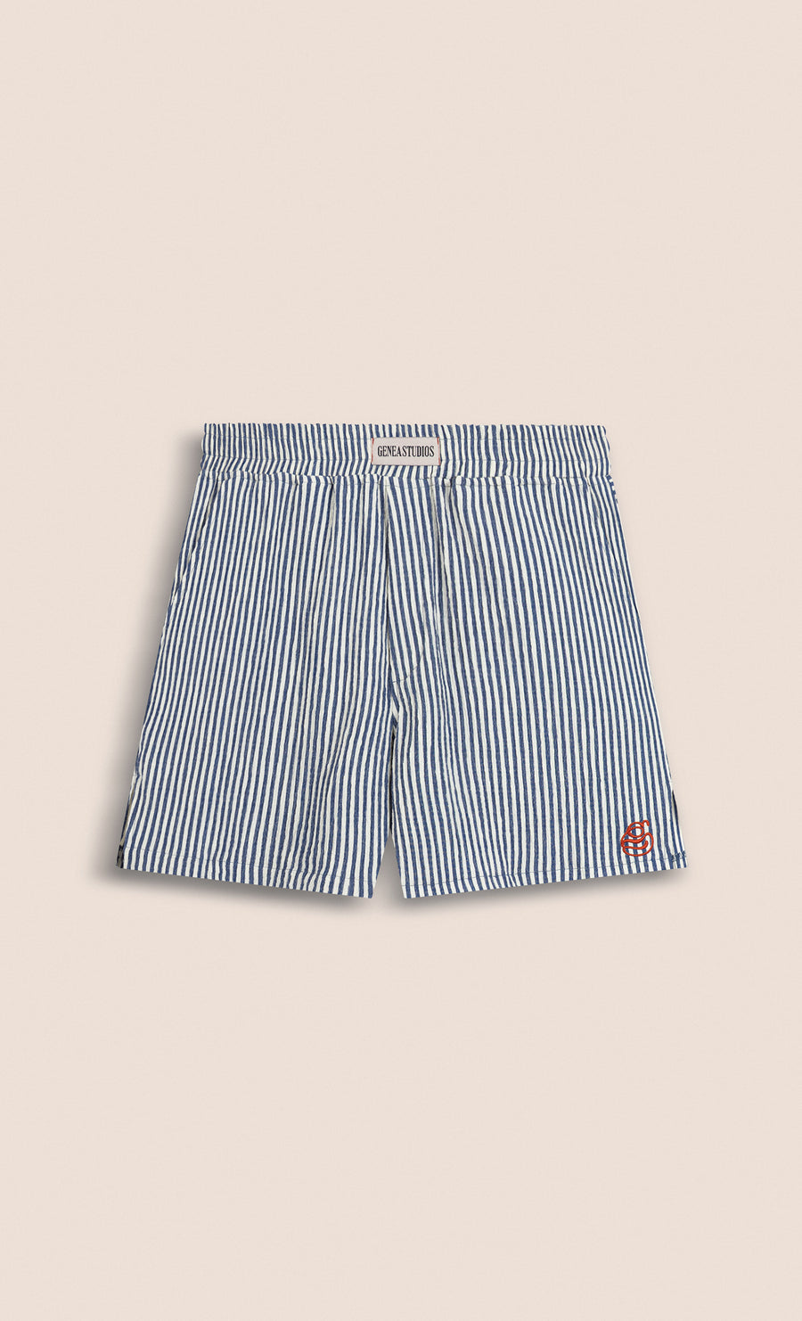 Blue Crinkle Striped Short - Blue - image 2