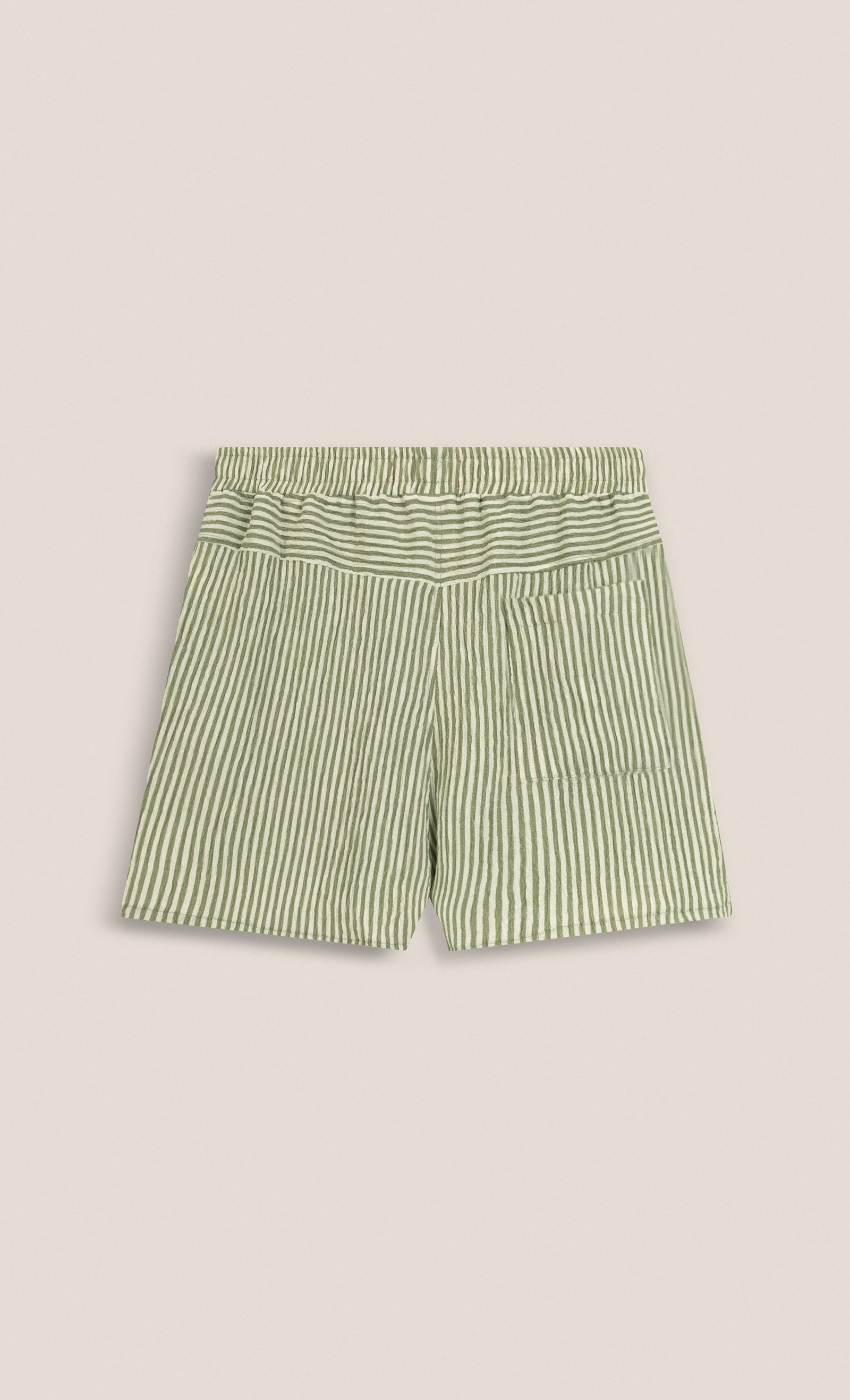 Green Crinkle Striped Short - Green - image 2