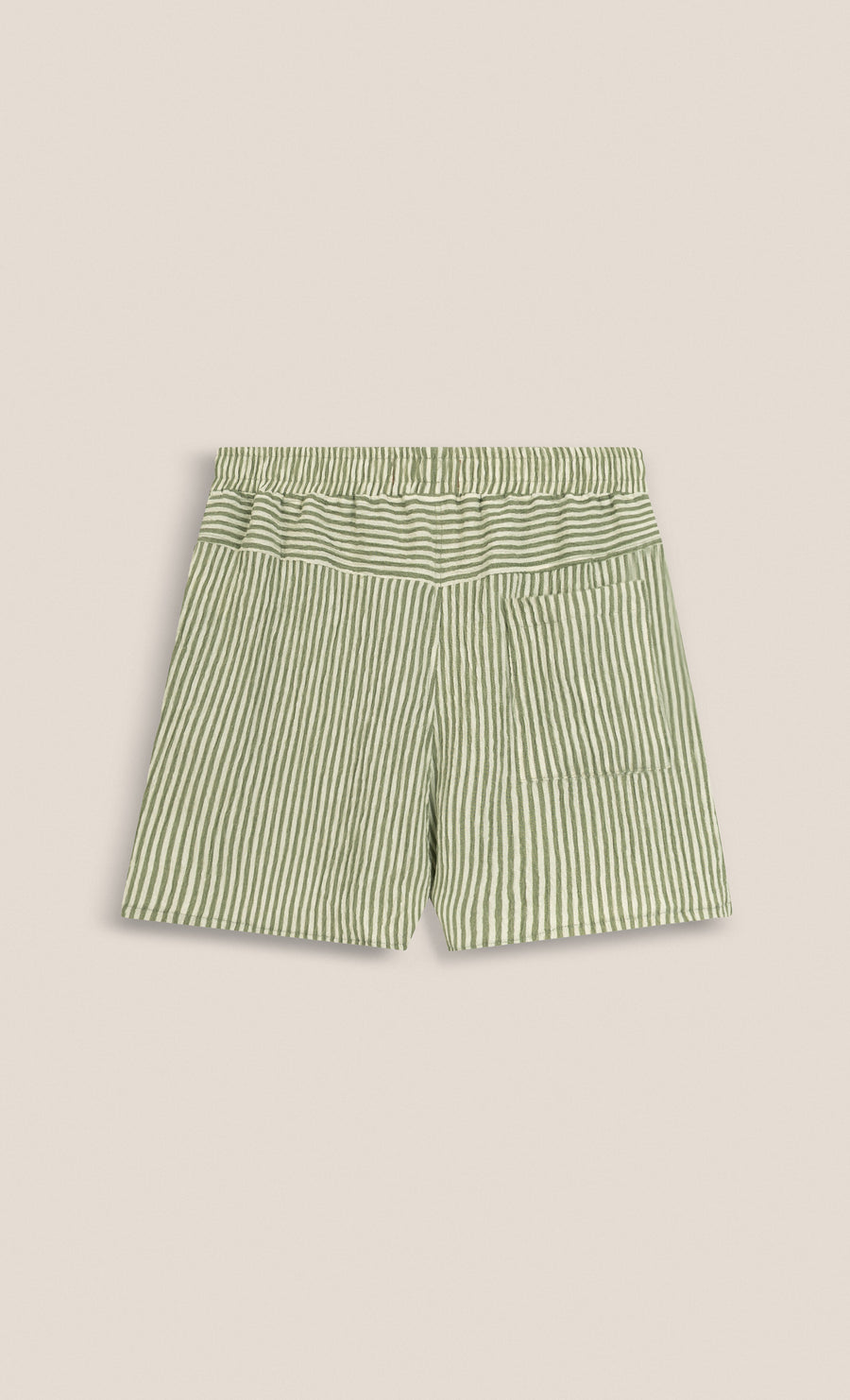 Green Crinkle Striped Short - Green - image 2