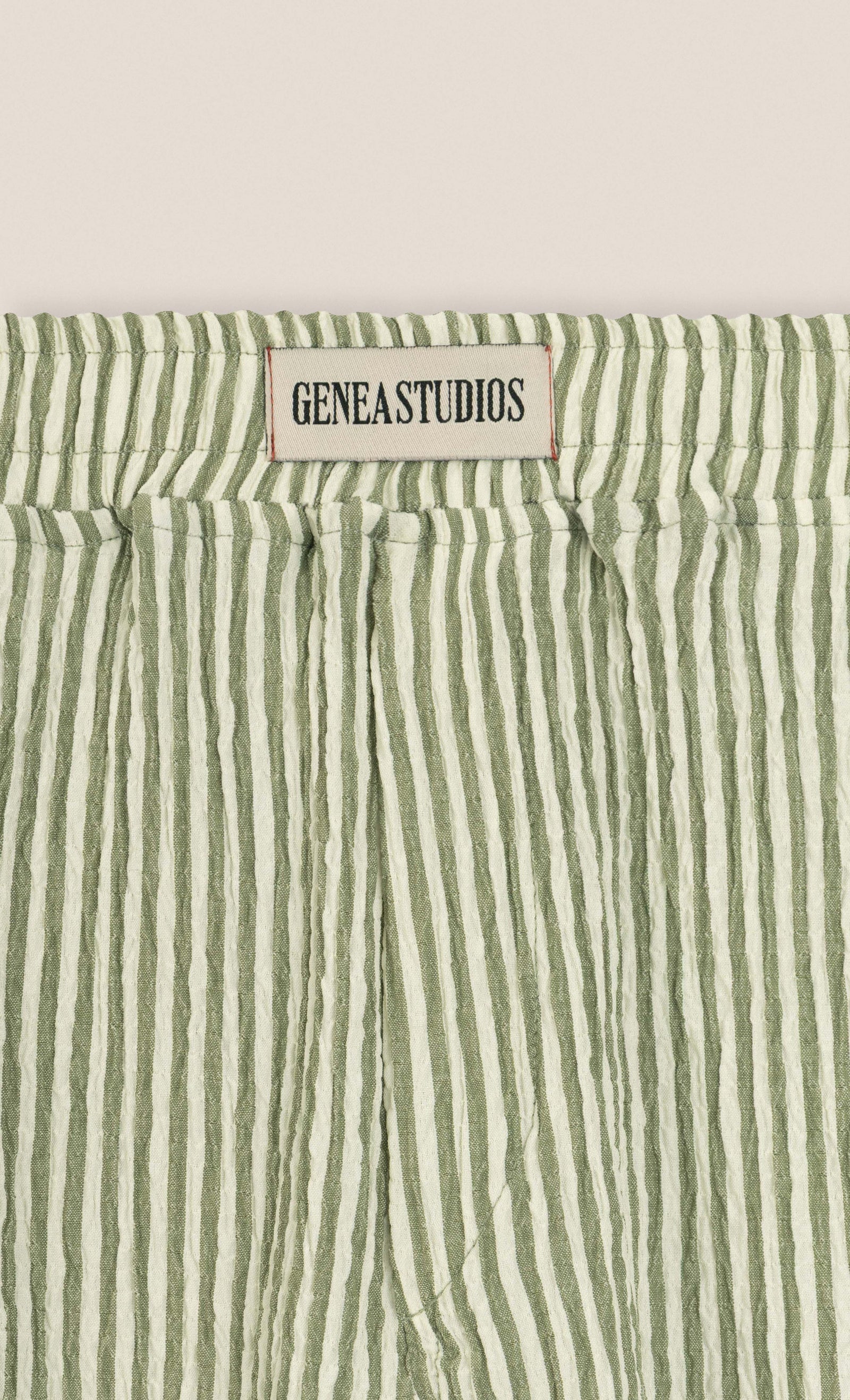 Green Crinkle Striped Short - Green - image 3
