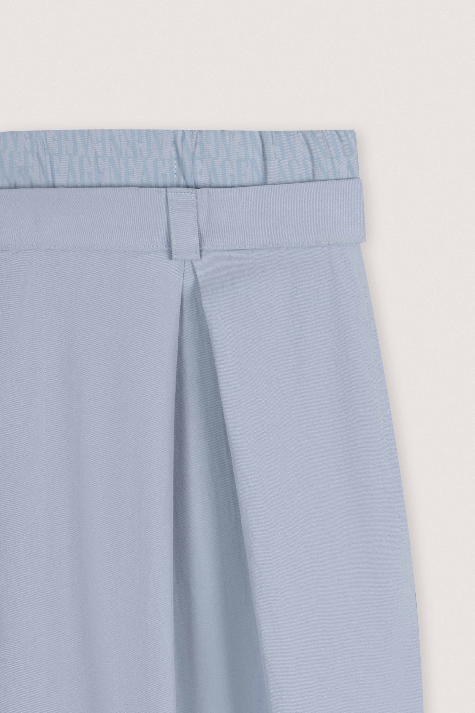 Light Blue Double-Waist Wide-Leg Pants - Light Blue - image 3