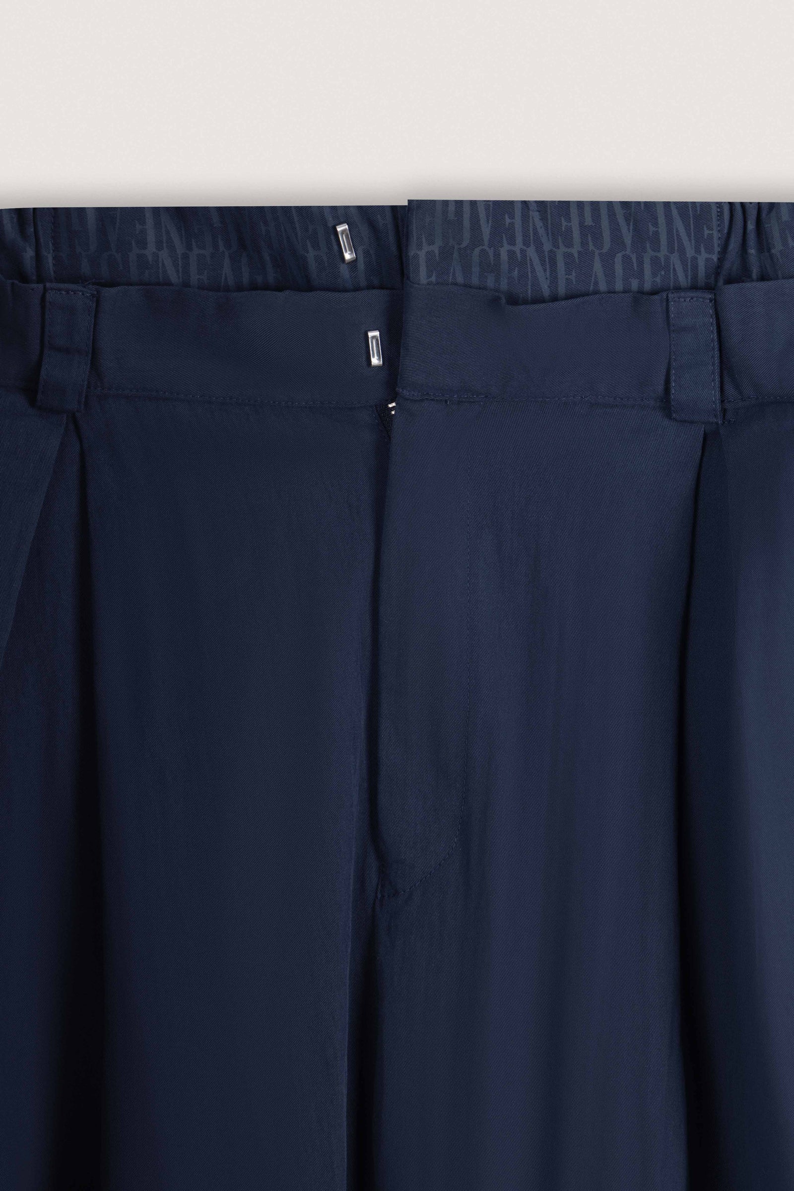 Navy Double-Waist Wide-Leg Pants - Navy - image 2