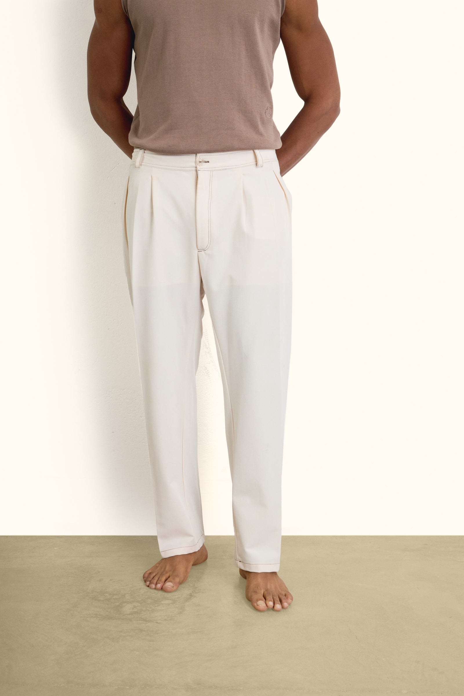 Off-White Pleated Relaxed Pants - Off-White - image 5