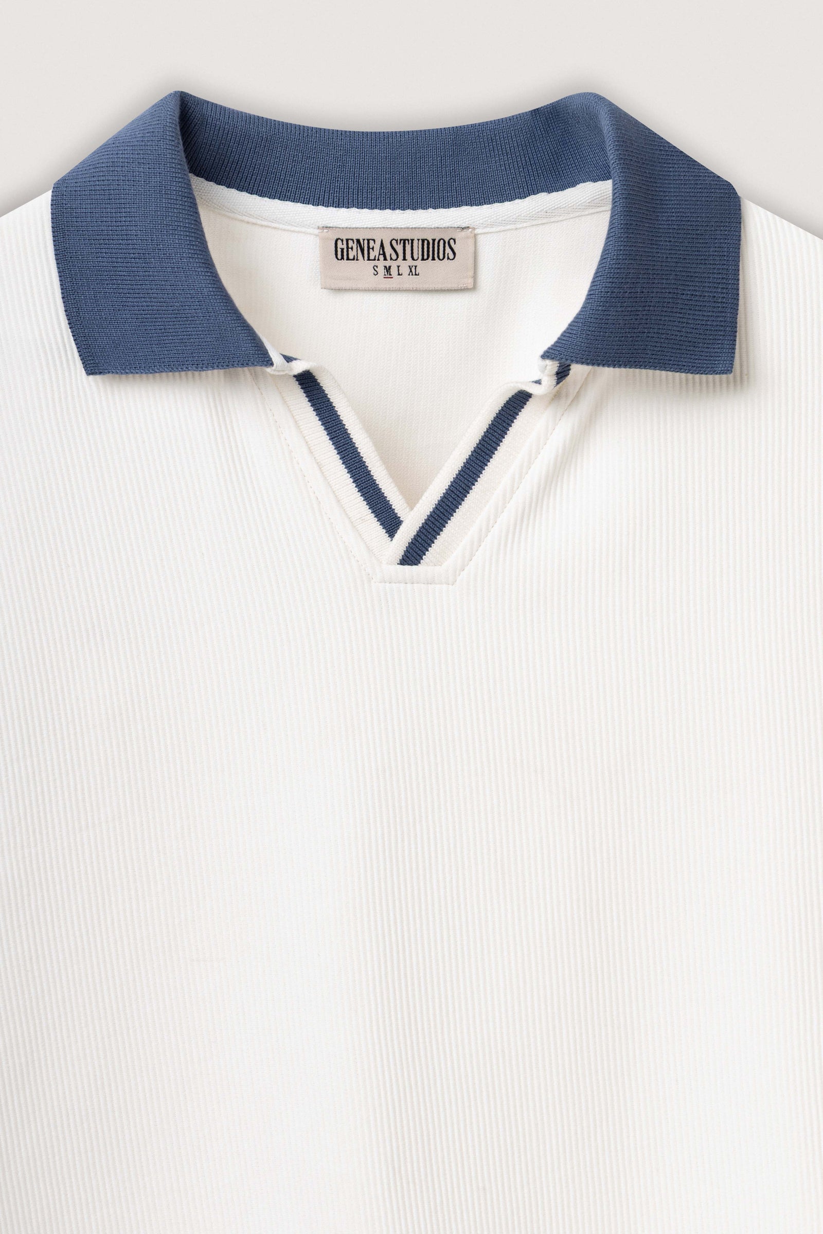 White Boxy Sleeveless Ribbed Polo Top - White - image 2
