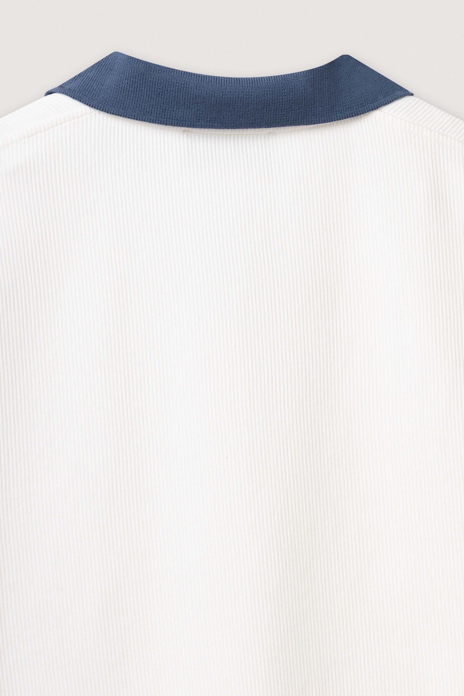 White Boxy Sleeveless Ribbed Polo Top - White - image 4