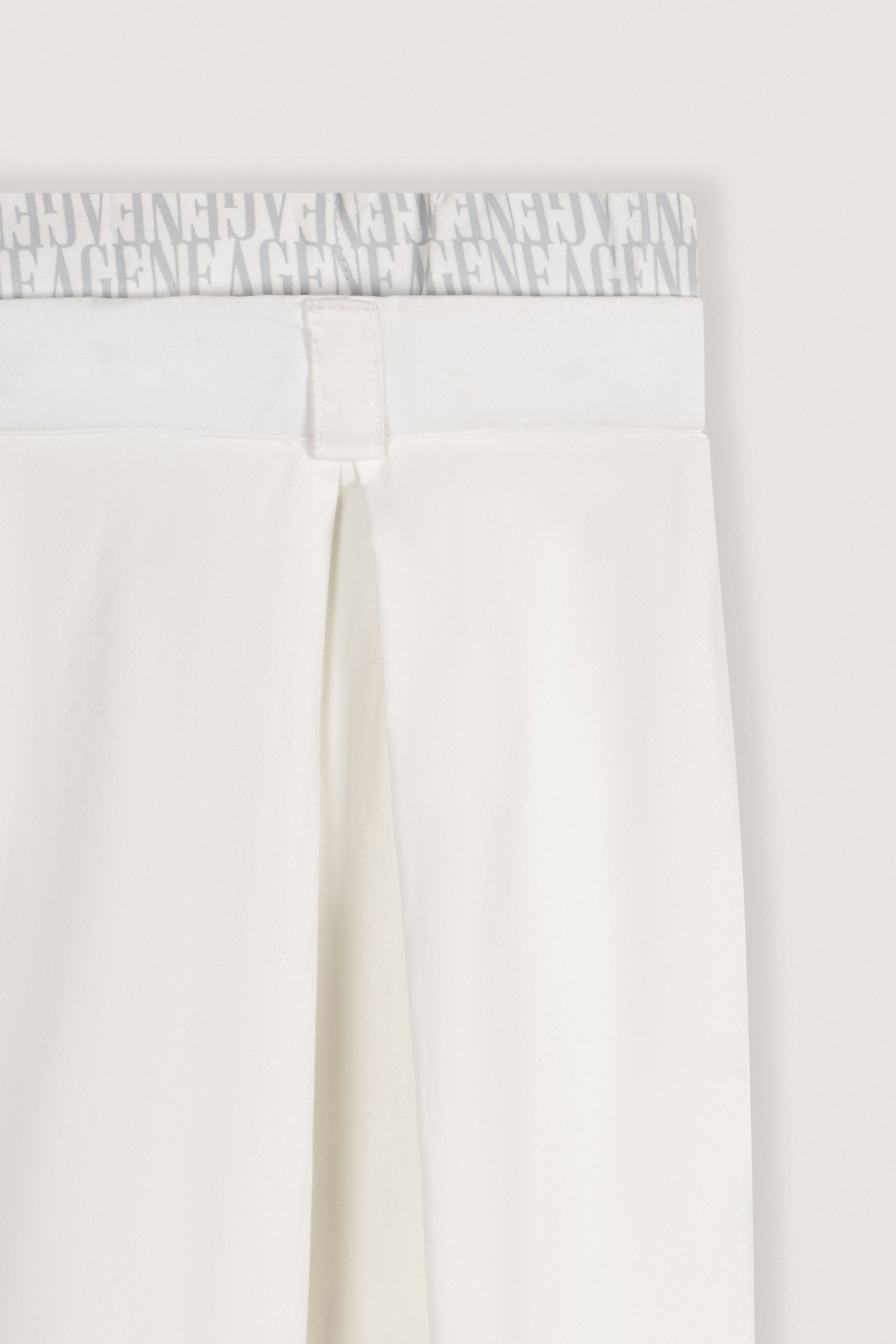 White Double-Waist Wide-Leg Pants - White - image 4