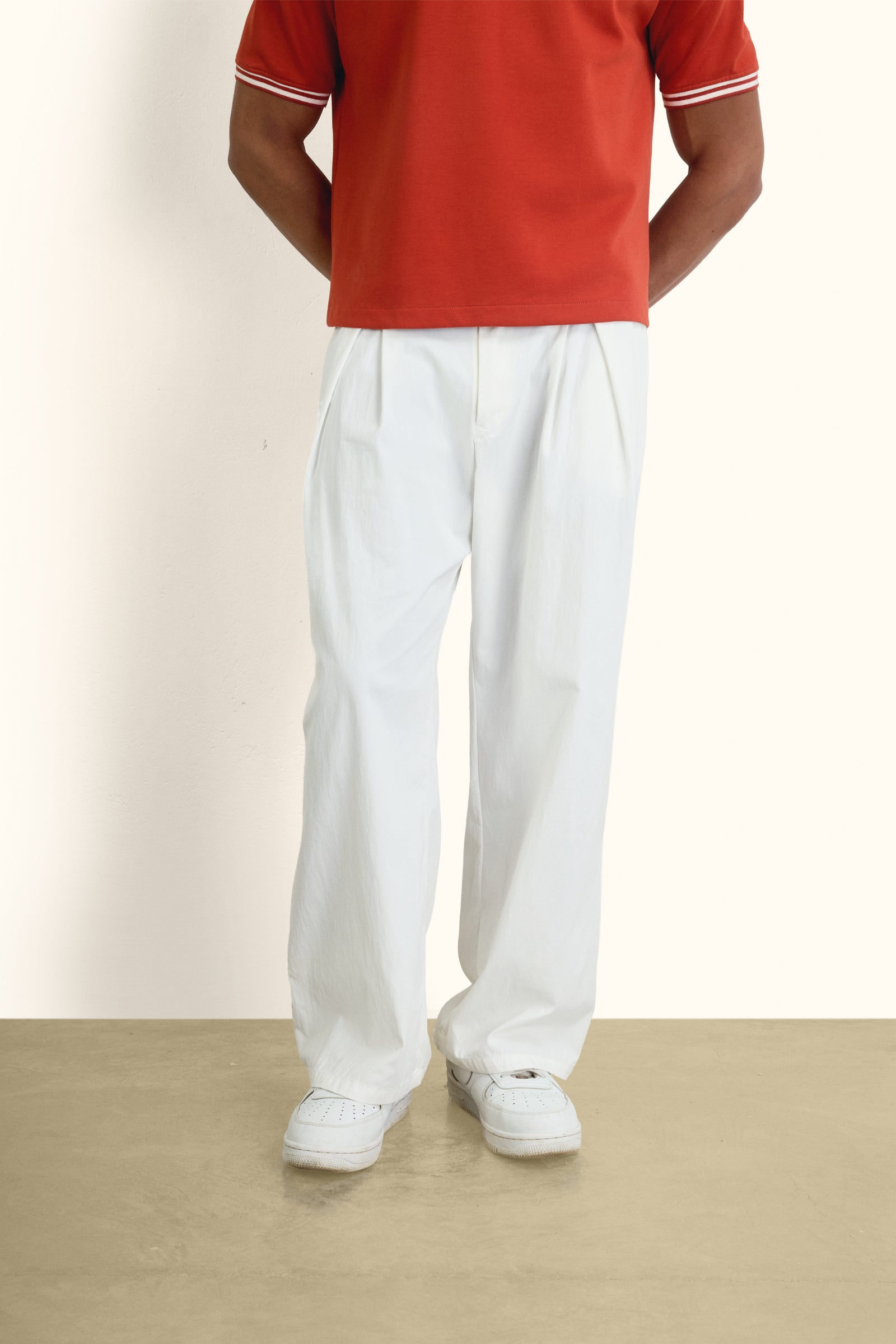 White Double-Waist Wide-Leg Pants - White - image 5