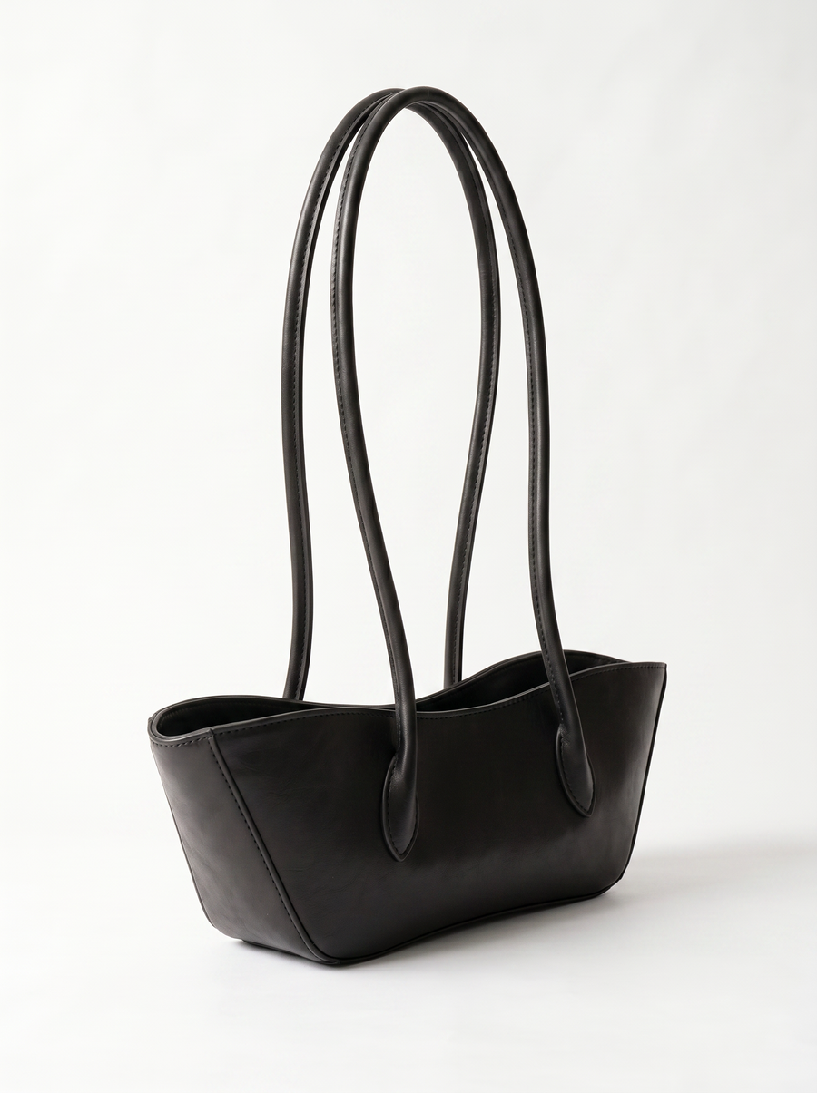 Black Boat Shoulder Bag - Midnight Black - image 2