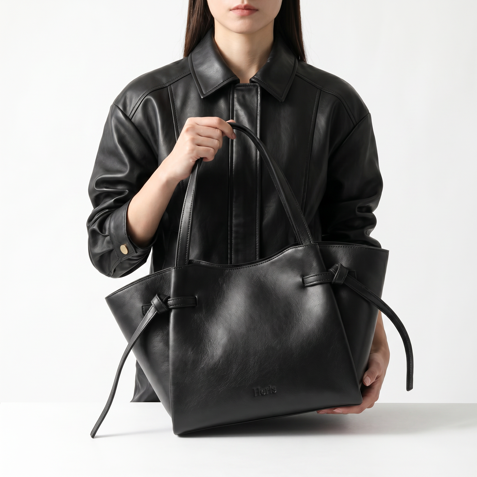 Black Freeform Tote Bag - Midnight Black - image 5