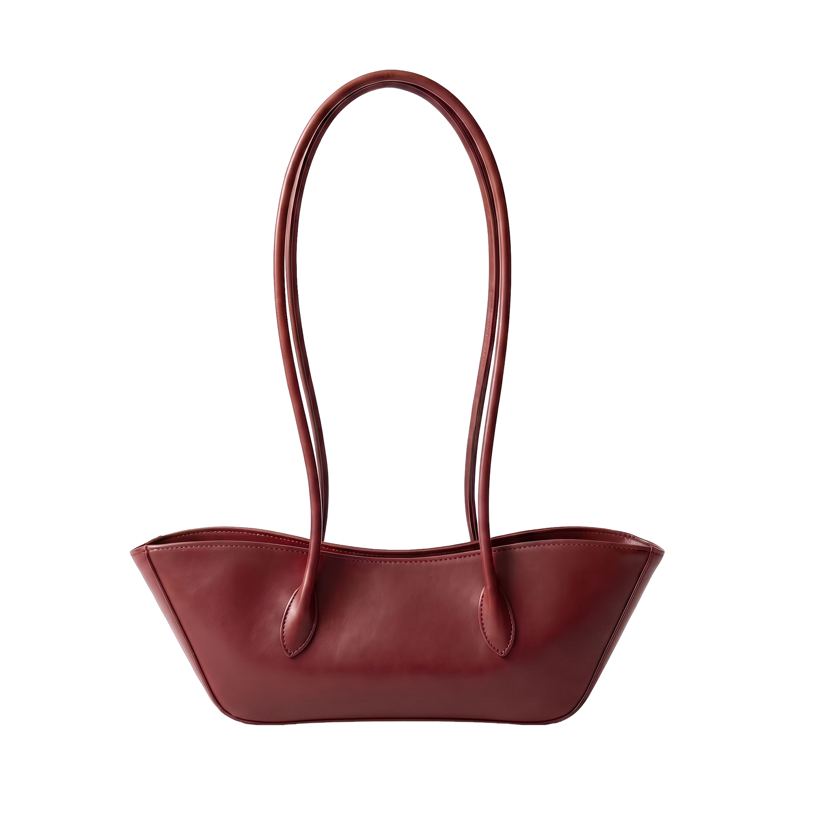 Burgundy Boat Shoulder Bag - Burgundy - image 1