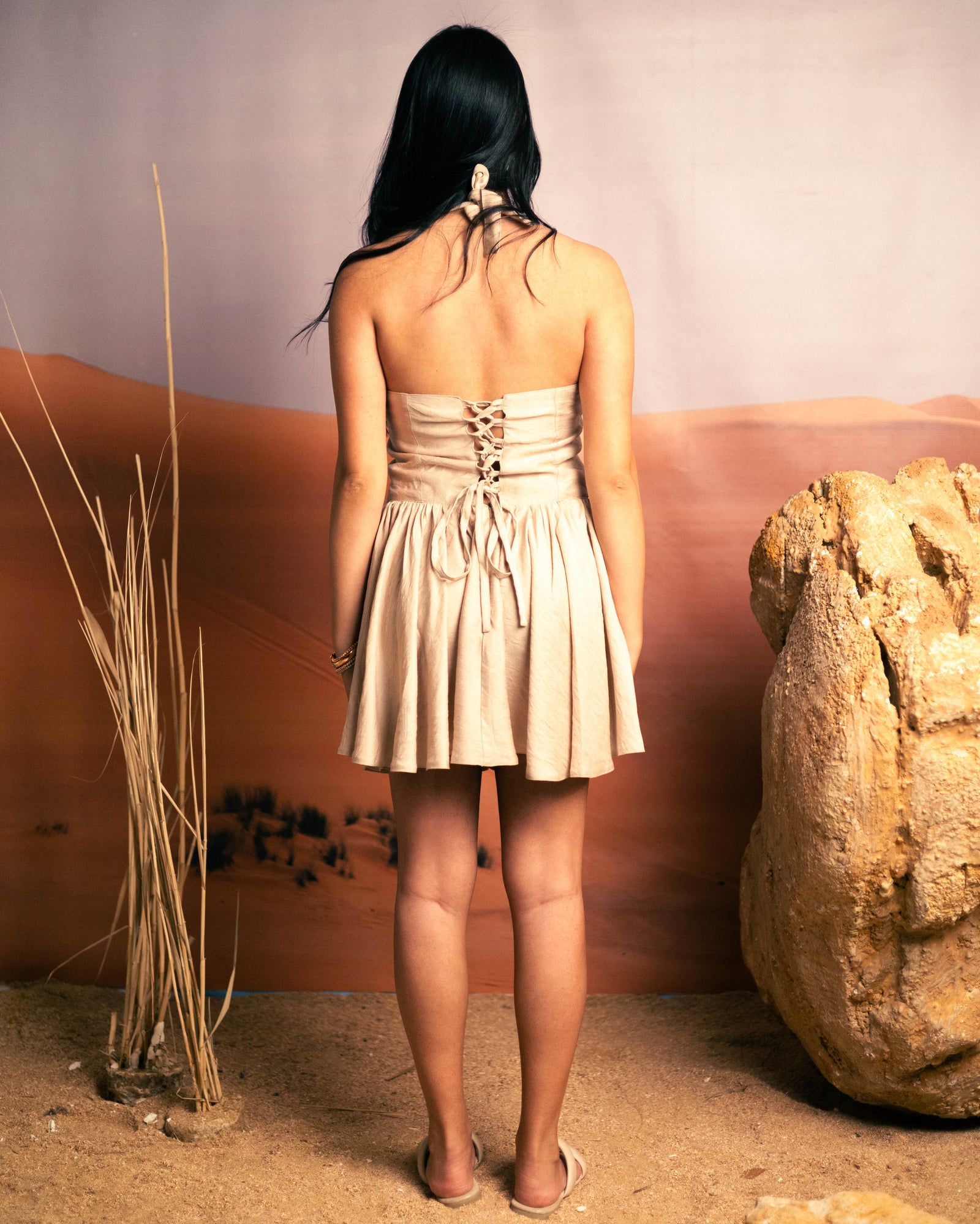 Swank Dress - Beige - image 3
