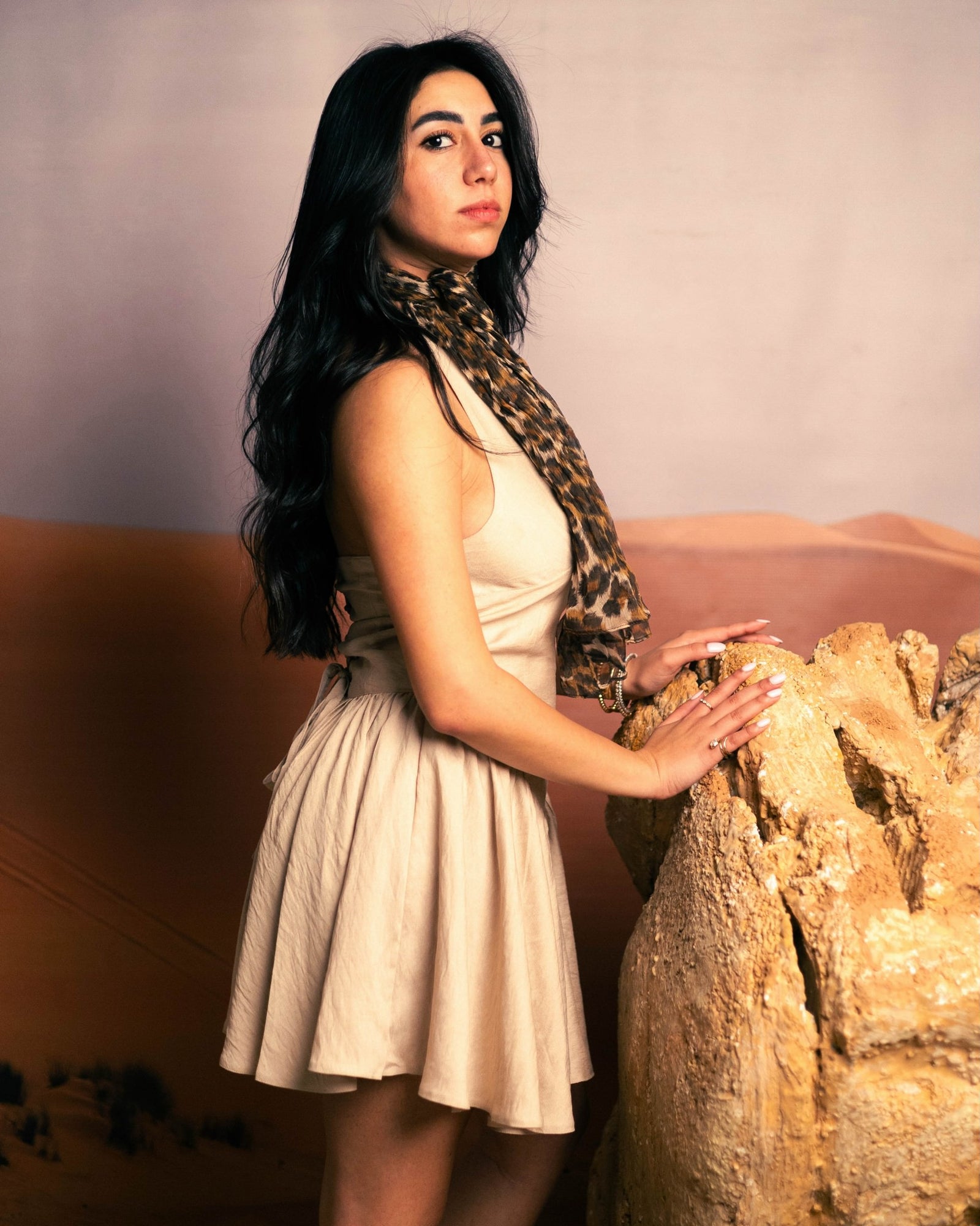 Swank Dress - Beige - image 6