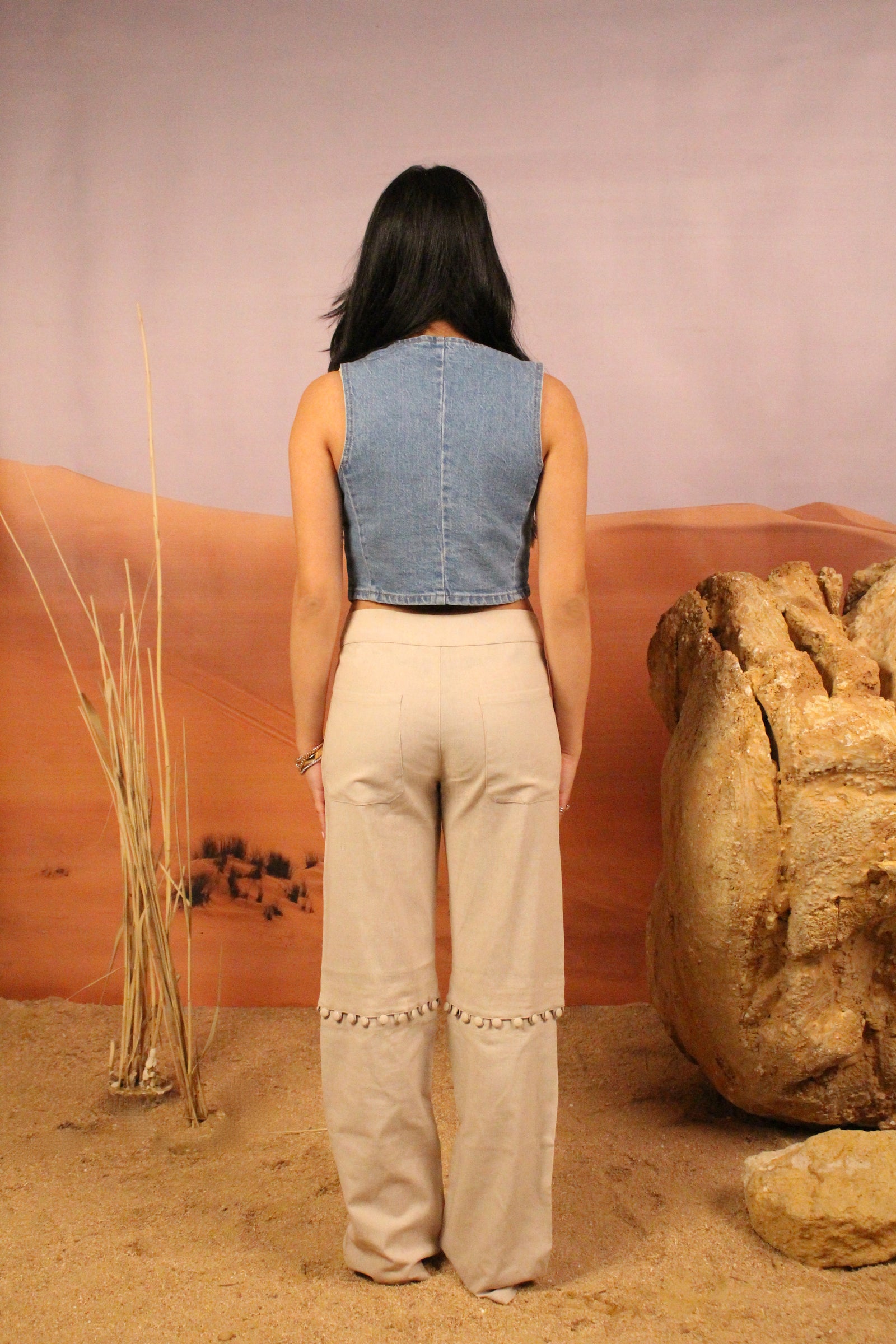 Top Up Pants - Beige - image 3