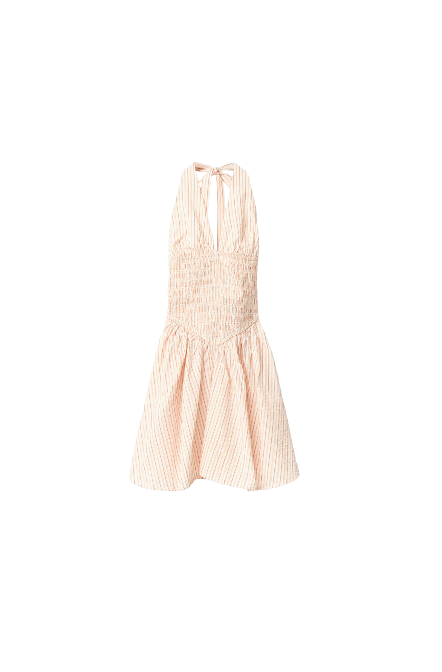 Seersucker mini dress - White - image 1