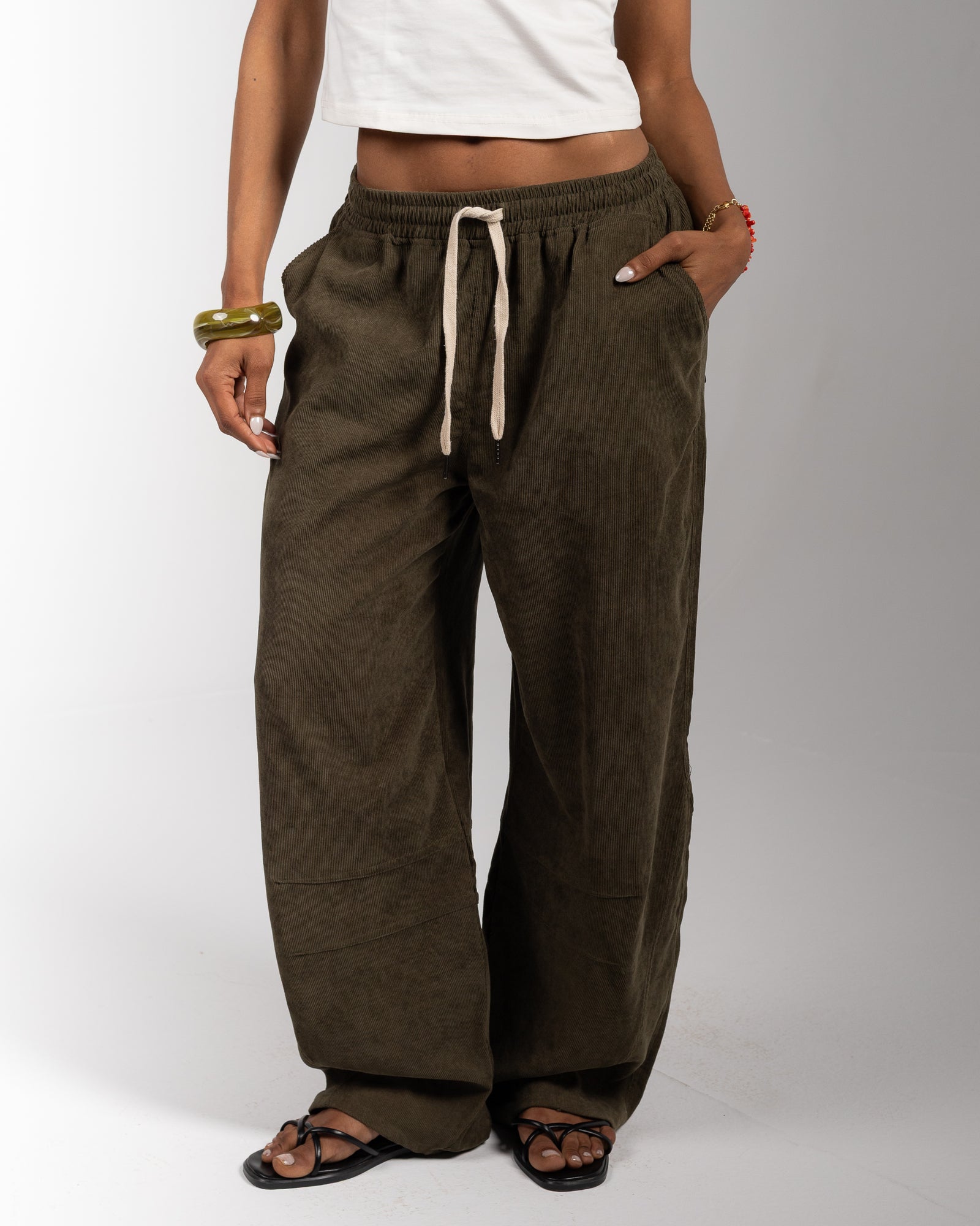 The Corduroy Dance Pants - Olive green - image 1