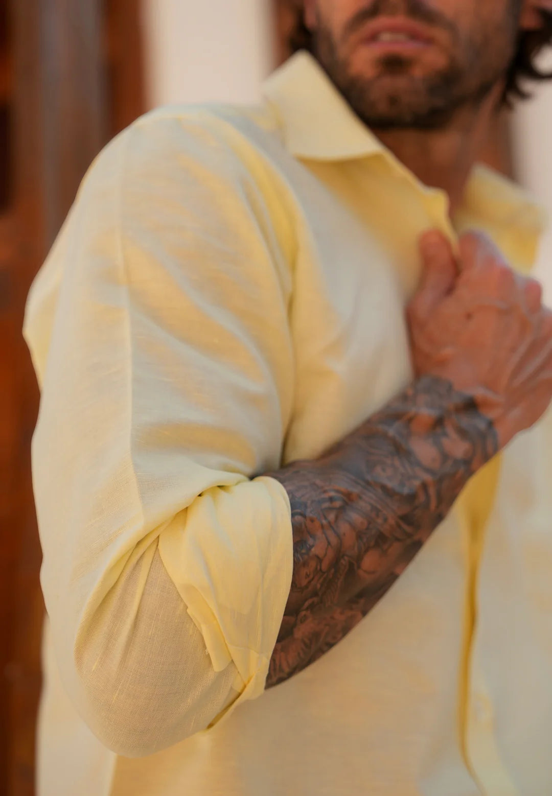 Yellow Linen Shirt - Yellow - image 2